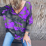 2019 New Fashion Women V Neck Long Sleeve T Shirts