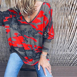 2019 New Fashion Women V Neck Long Sleeve T Shirts