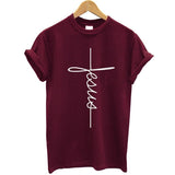 Fashion New Arrival Women T Shirts Summer Short Sleeve Jesus T-shirt