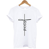 Fashion New Arrival Women T Shirts Summer Short Sleeve Jesus T-shirt