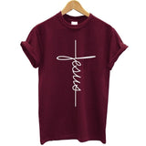 Fashion New Arrival Women T Shirts Summer Short Sleeve Jesus T-shirt