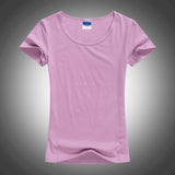 Slim Sexy Custom Logo photo Text Printed Female Women T shirt