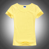Slim Sexy Custom Logo photo Text Printed Female Women T shirt