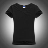 Slim Sexy Custom Logo photo Text Printed Female Women T shirt
