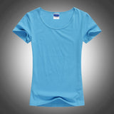 Slim Sexy Custom Logo photo Text Printed Female Women T shirt