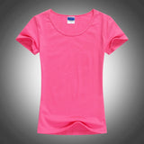 Slim Sexy Custom Logo photo Text Printed Female Women T shirt