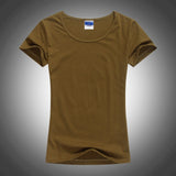 Slim Sexy Custom Logo photo Text Printed Female Women T shirt